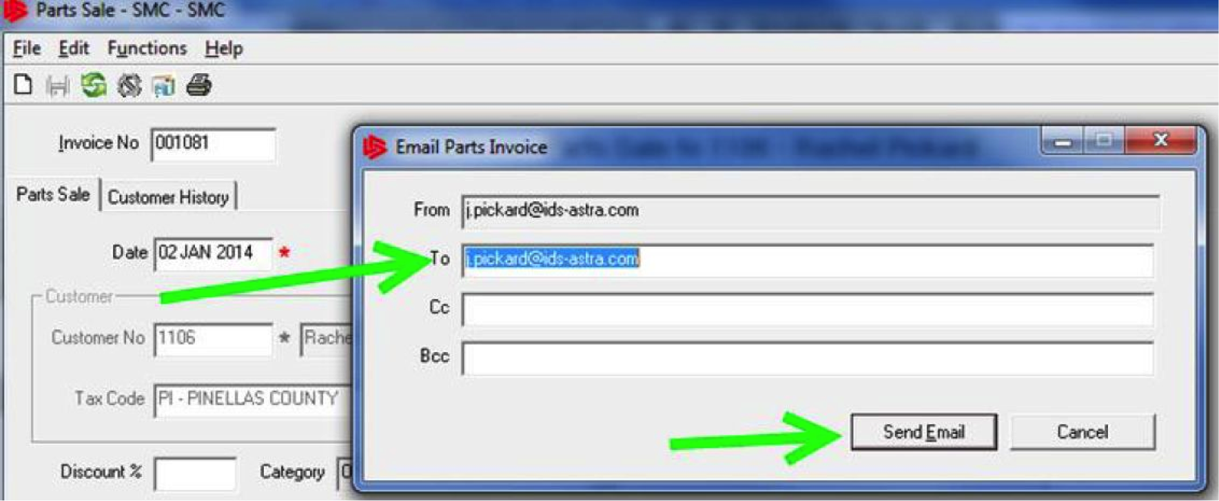 parts invoice
