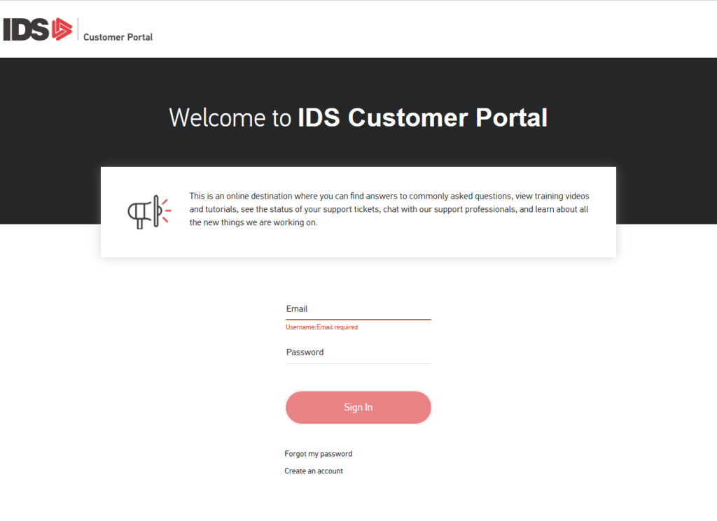 IDS Customer Portal