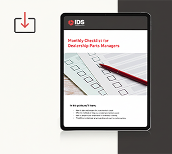 IDS Dealership Parts Managers Checklist