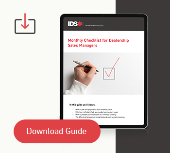 IDS Guide: Sales Manager Checklist