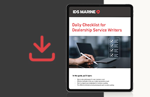 IDS Marine Daily Checklist for Dealership Service Writers