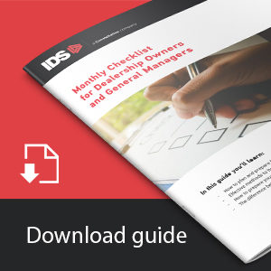 IDS Monthly Checklist for Dealership Banner