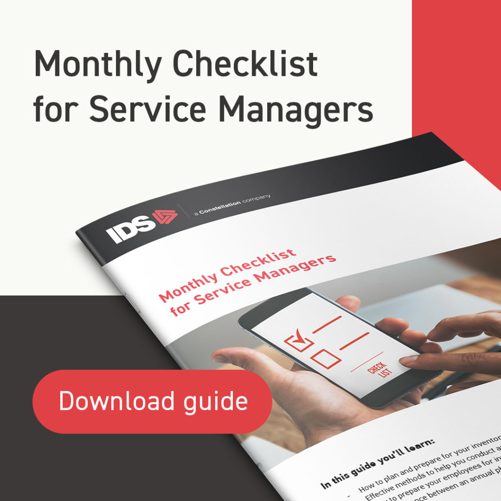 Checklist Monthly Checklist for Dealership Service Managers IDSAstra
