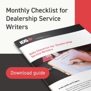 Checklist for Service Writers