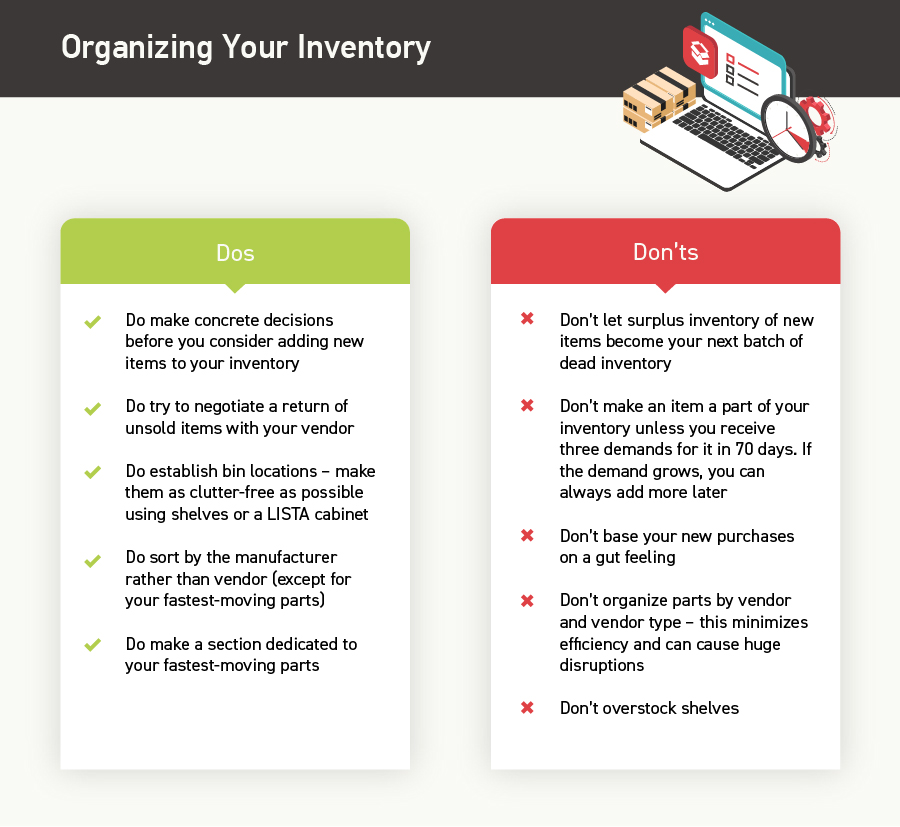 inventory management dos and dont's
