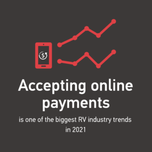 Accepting online payments is one of the biggest RV industry trends in 2021